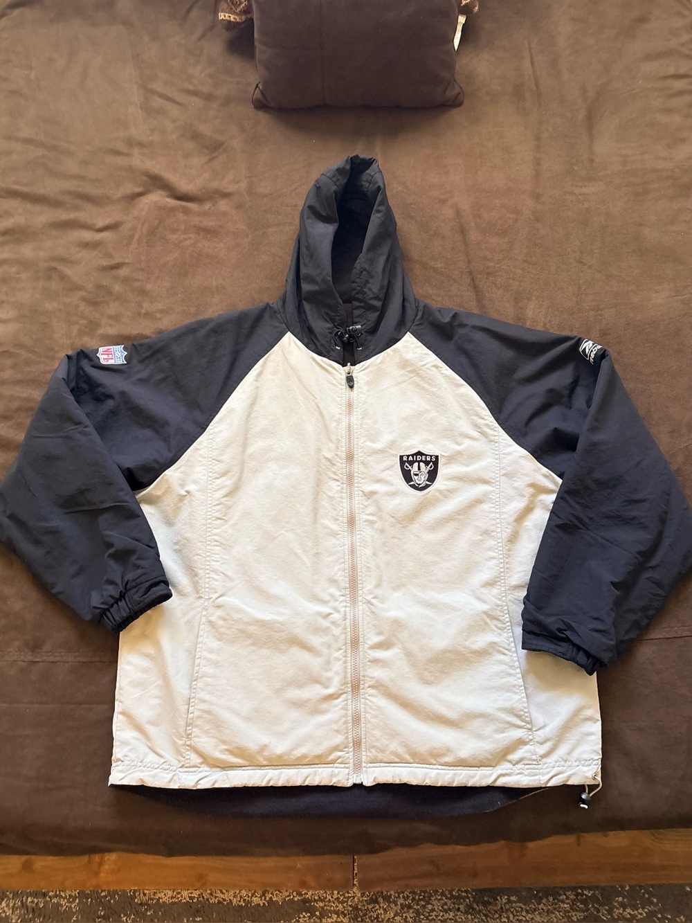 Vintage 90s Reebok Raiders Reversible Jacket